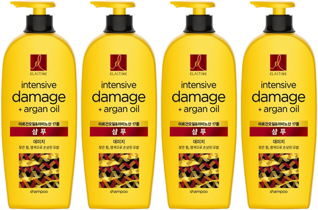엘라스틴 아르간오일 데미지 샴푸, 680ml, 4개