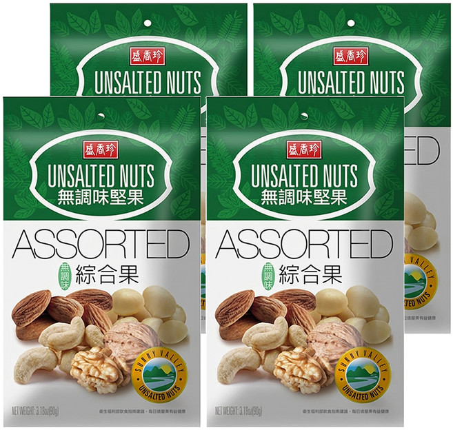 盛香珍 無調味綜合果, 90g, 4包