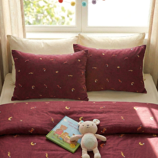 지베딩 꼬마여우 세미마이크로 베개커버 2p