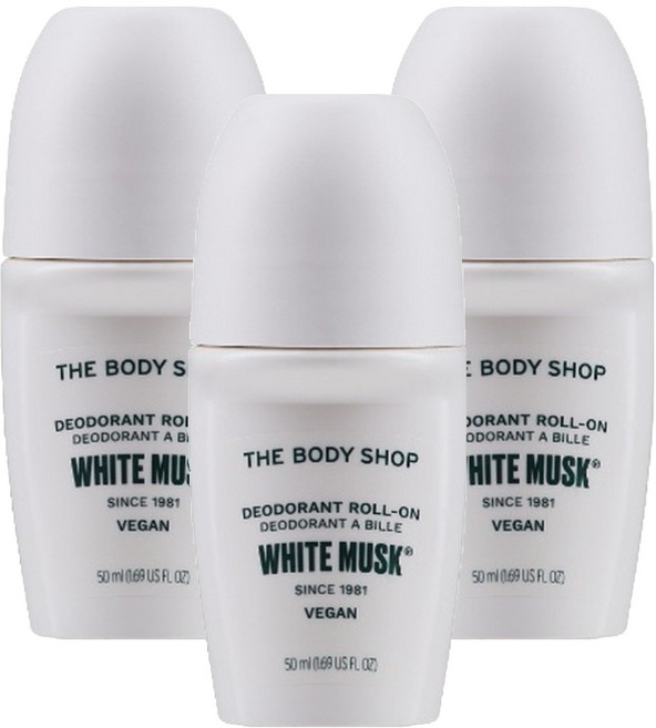 더바디샵 롤온 화이트머스크 데오드란트, 50ml, 3개