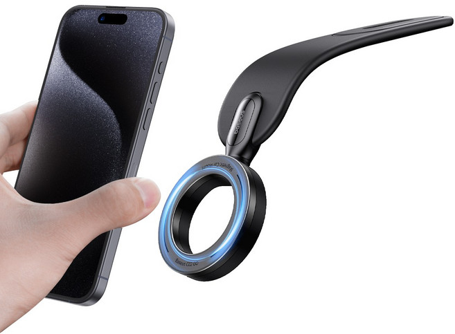 베이스어스 C02 고 시리즈 자석 차량 핸드폰 거치대, 1개, 블랙