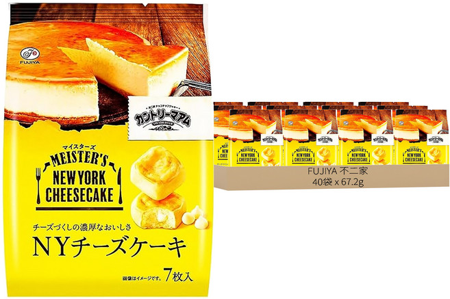 FUJIYA 不二家 職人紐約起司蛋糕 7個, 67.2g, 40袋