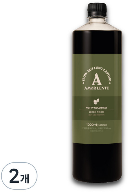 아몰렌떼 콜드브루 원액 과테말라 안티구아 더치커피, 1L, 2개, 1개입