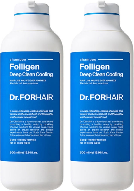 닥터포헤어 딥 클린 쿨링 샴푸, 500ml, 2개