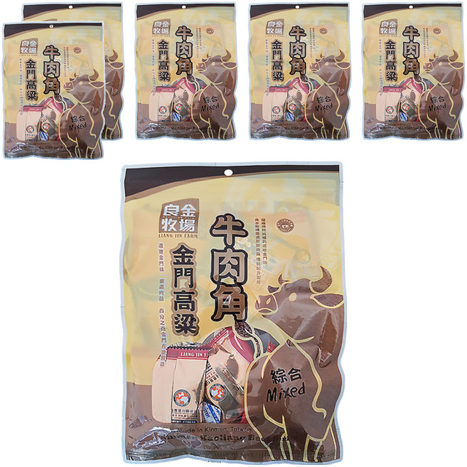 良金牧場 高粱牛肉角 綜合, 165g, 6包