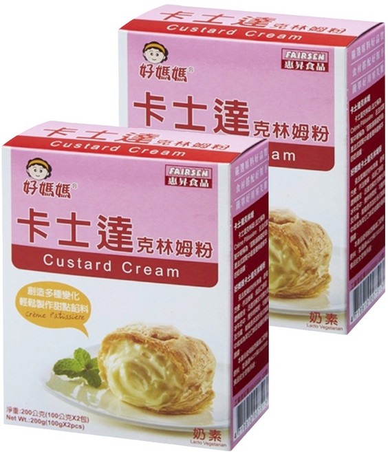 FAIRSEN 惠昇食品 好媽媽 卡士達克林姆粉, 200g, 2盒