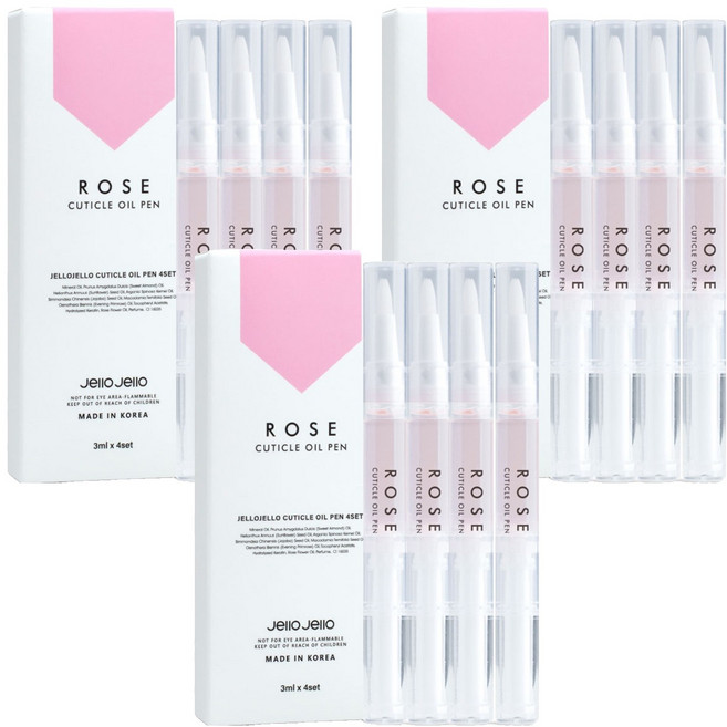 젤로젤로 큐티클 오일펜 로즈, 12개, 3ml