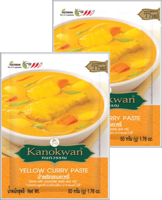 Kanokwan 泰式黃咖哩醬, 50g, 2包