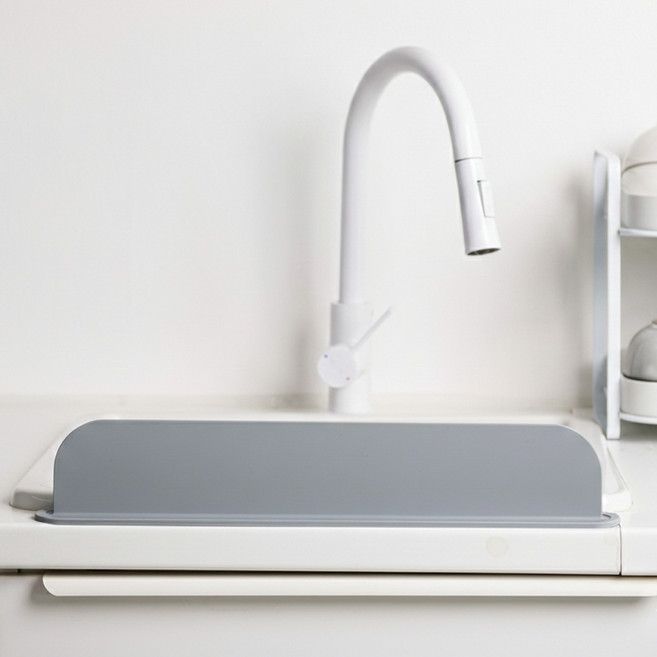 올데이키친 심플 초밀착 싱크대 물막이, 그레이, 1개