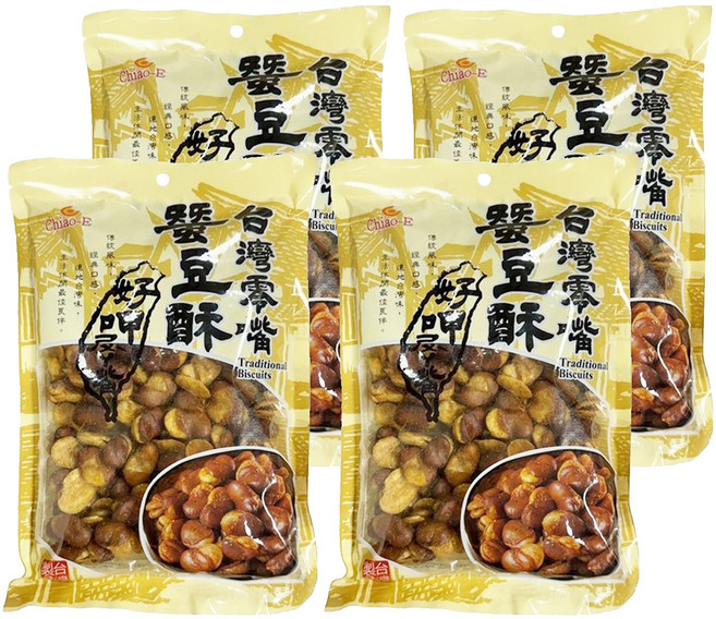Chiao-E 巧益 台灣零嘴辣味蠶豆, 230g, 4包