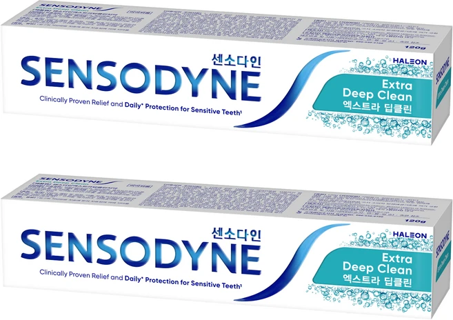 센소다인 엑스트라 딥클린 치약, 120g, 2개 - 쿠팡