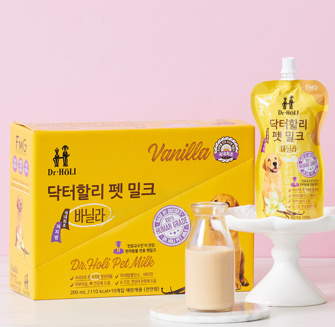 닥터할리 반려동물 펫밀크, 바닐라맛, 200ml, 10개