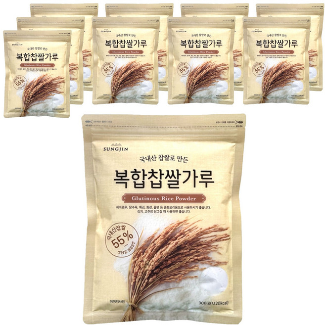 성진 복합 찹쌀 가루, 300g, 10개