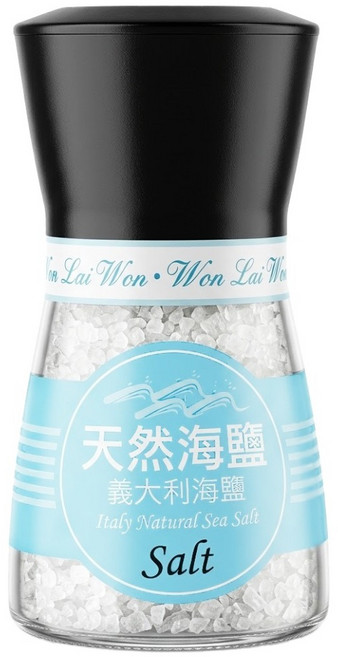 WON LAI WON 旺來旺 義大利天然海鹽, 180g, 1罐