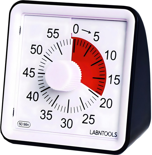 랩앤툴스 구글타이머 무음모델, 1개, 블랙계열