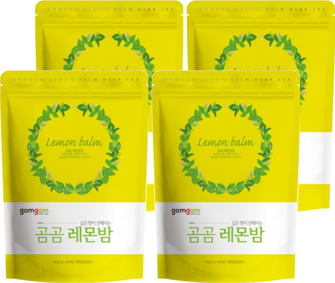 gomgom 檸檬香蜂草茶 1.5g x 100包 德國產, 4袋