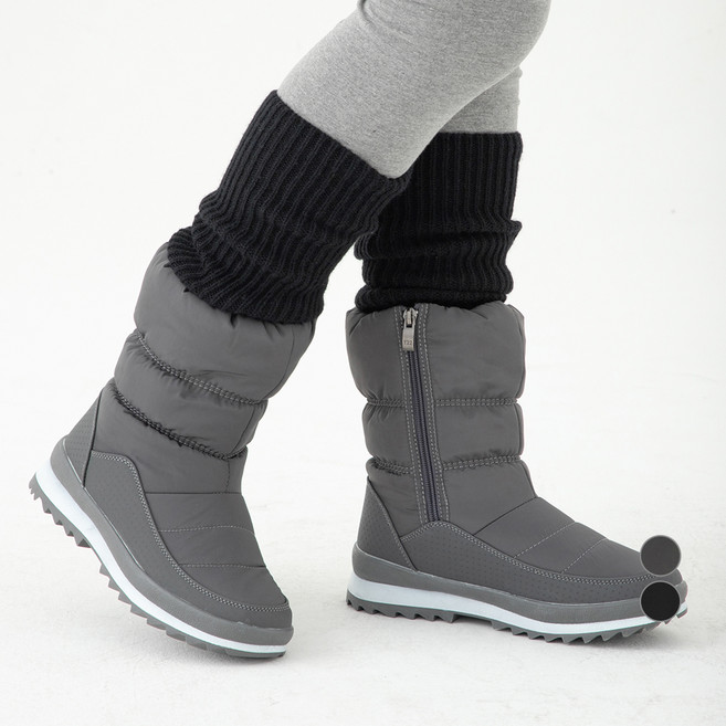 afinar 女款防潑水內刷毛保暖襯墊中筒靴