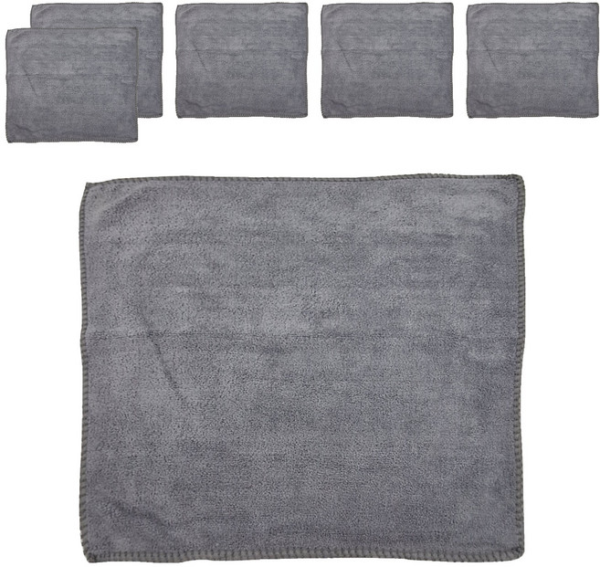 加厚強力吸水擦拭布 灰色 6條, 1組