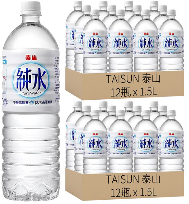 TAISUN 泰山 純水, 1500ml, 24瓶