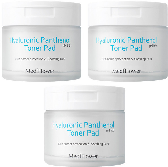 메디플라워 히알루로닉 판테놀 토너 패드 180ml, 60개입, 3개