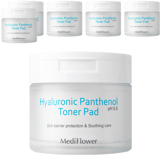 메디플라워 히알루로닉 판테놀 토너 패드 180ml, 60개입, 6개
