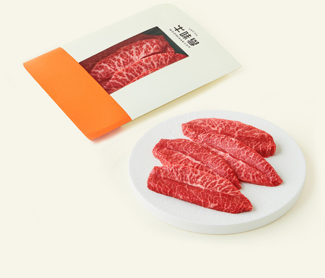 우미학 한우 1++등급 부채살 구이용 (냉장), 200g, 1개