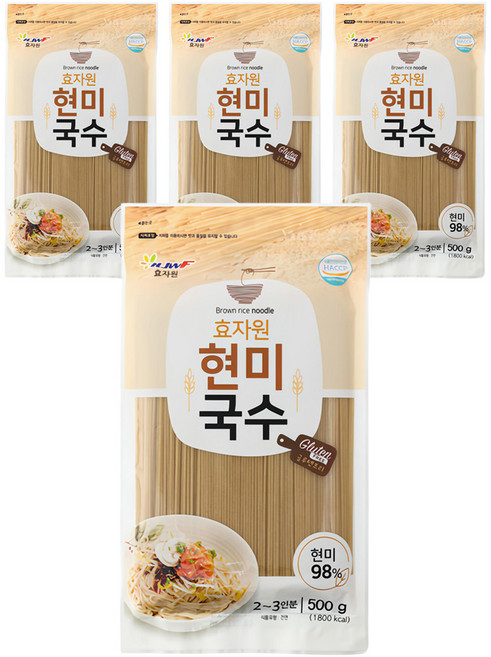 효자원 현미국수, 4개, 500g