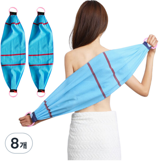특대형 와이드 때타올, 블루, 1개입, 8개