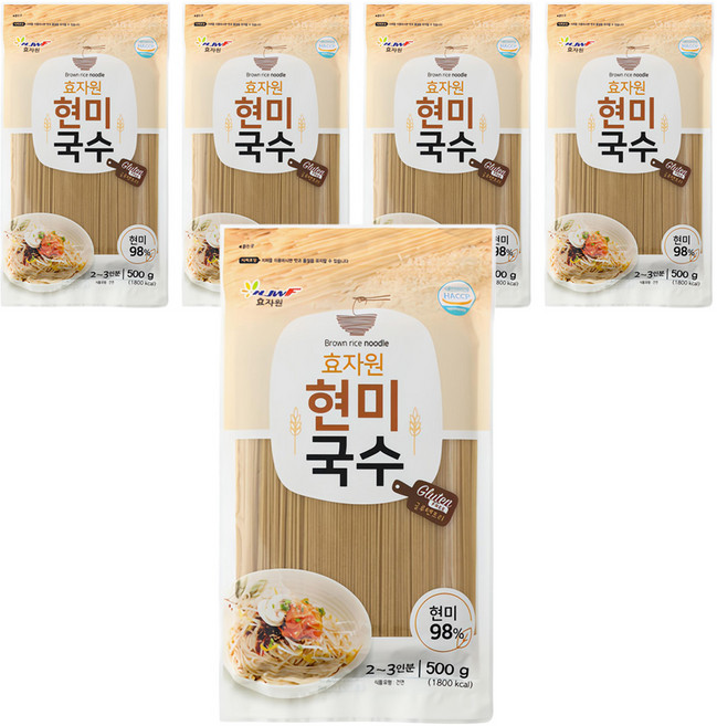 효자원 현미국수, 5개, 500g
