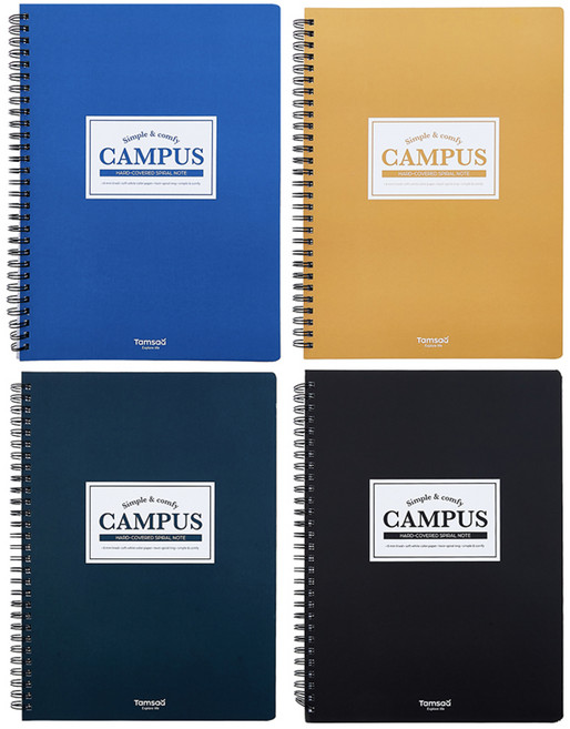 탐사 캠퍼스 하드커버 스프링 노트, 혼합색상, 4개