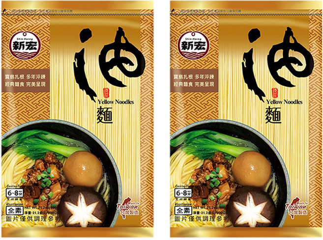 新宏 油麵, 600g, 2包