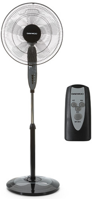 대우어플라이언스 5엽 날개 키높이 스탠드 리모컨 선풍기, DEF-RS160EA