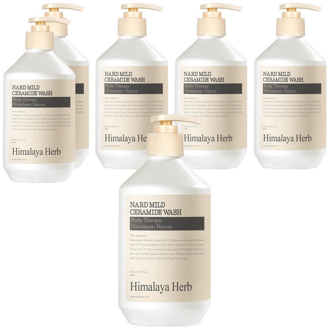 나드 마일드 세라마이드 바디워시, 500ml, 6개