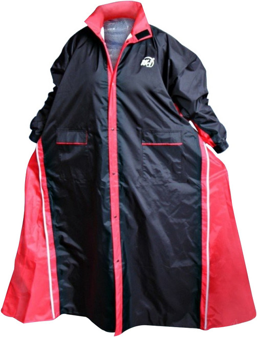 RK-1 雨王 優質二代雙側開加大雨衣 850g 5XL 黑色 + 紅色