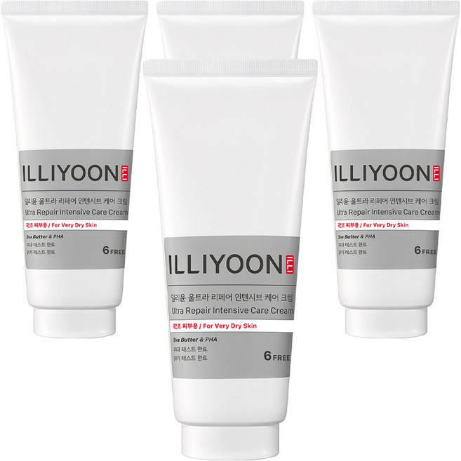 일리윤 울트라 리페어 인텐시브 케어 크림, 200ml, 4개