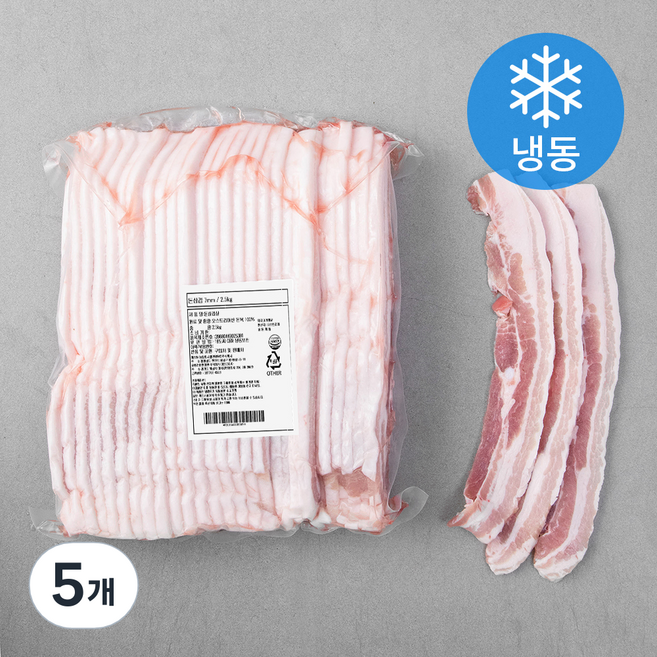 미트코리아 오스트리아 삼겹 7mm (냉동), 2.5kg, 5개