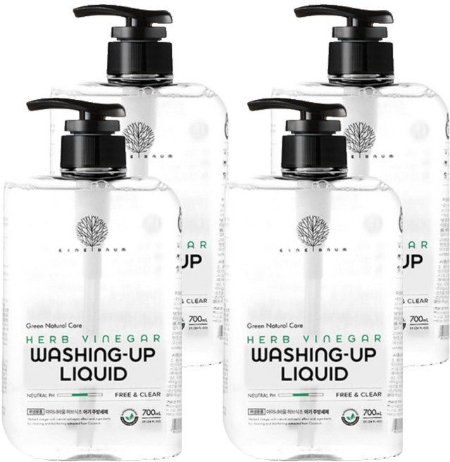 아이너바움 아기 주방세제 액상형 무향, 700ml, 4개