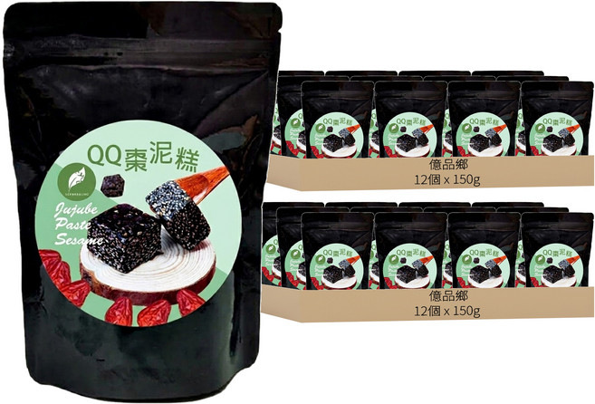 YIPINSIANG 億品鄉 QQ棗泥糕 奶素, 150g, 24個