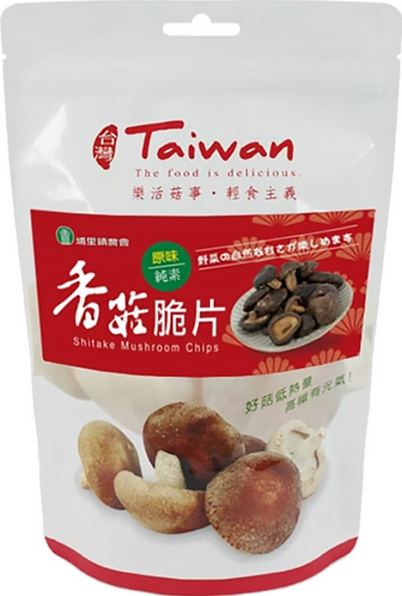 埔里鎮農會 香菇脆片 原味 純素, 80g, 1包