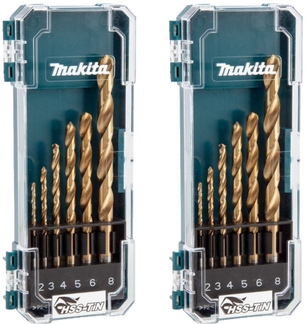 Makita 牧田 台灣公司貨 金屬直柄鑽頭組 D-72833 HSS-TiN 6支, 2組