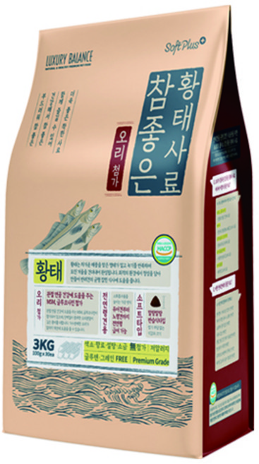 럭셔리발란스 전연령 강아지 소프트플러스 참좋은 황태 소프트사료, 오리, 3kg, 1개