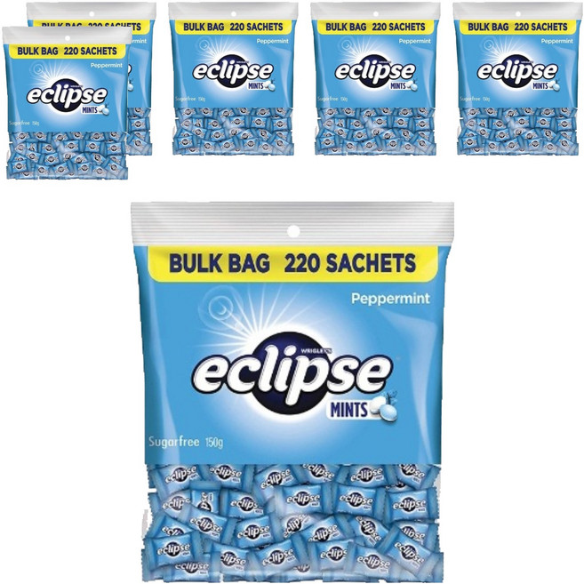 eclipse 易口舒 無糖薄荷錠 220顆, 150g, 6袋