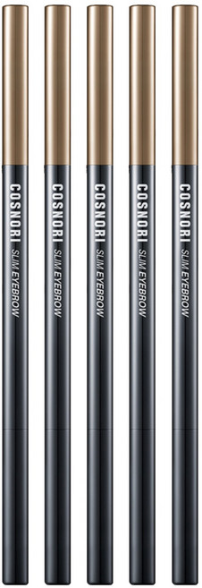 코스노리 슬림 아이브로우 펜슬 0.13g, 02 진저쿠키, 5개