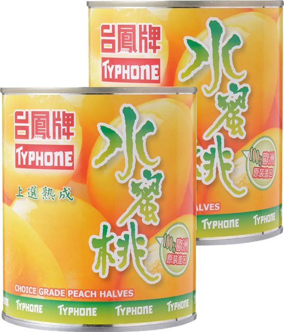 台鳳 水蜜桃, 820g, 2罐