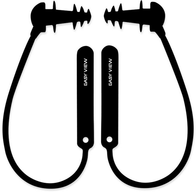 이지뷰 실리콘 코드 귀마개, 블랙, 1세트