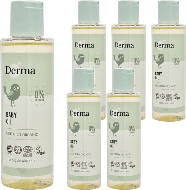 Derma 寶寶有機按摩浴油, 6瓶, 150ml