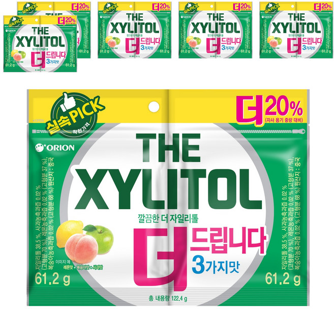 오리온 더 자일리톨 리필백, 61g, 12개