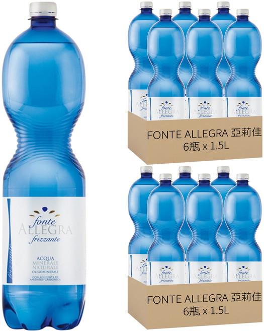 FONTE ALLEGRA 亞莉佳 氣泡礦泉水, 1.5L, 12瓶