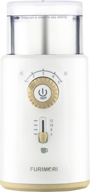 FURIMORI 富力森 電動咖啡磨豆機 FU-G22W 304不鏽鋼磨豆杯 可輕鬆研磨各種食材