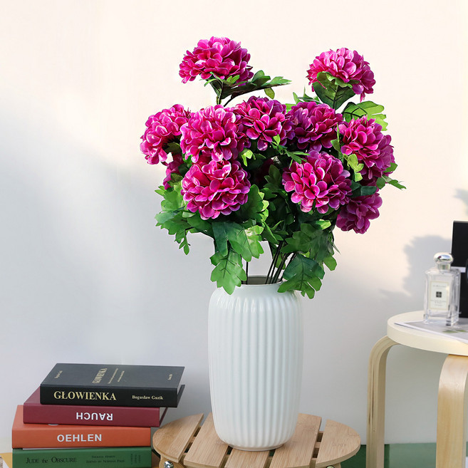 조아트 조화 7대 대국 꽃다발, 퍼플, 3개